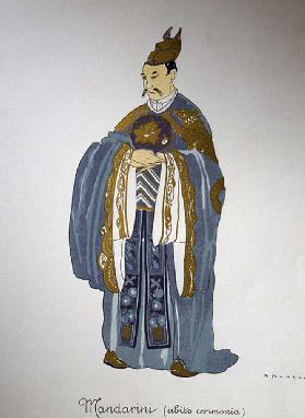 Kostüm für eine Mandarine aus Turandot von Giacomo Puccini, Entwurf von Umberto Brunelleschi (1879-1