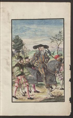 Bildnis von Markgraf Albrecht von Brandenburg-Anspach (Aus: Kriegsordnung) 1555