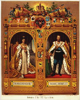 Das Krönungsblatt des Zaren Alexander III. 1883