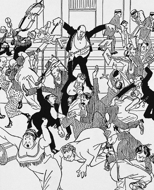 Das nächste Wiener Schönberg-Konzert (Karikatur, "Die Zeit", 6. April 1913) von Unbekannter Künstler
