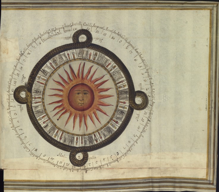 Der Azteken-Kalender (aus dem Buch von Antonio de Leon y Gama) von Unbekannter Künstler