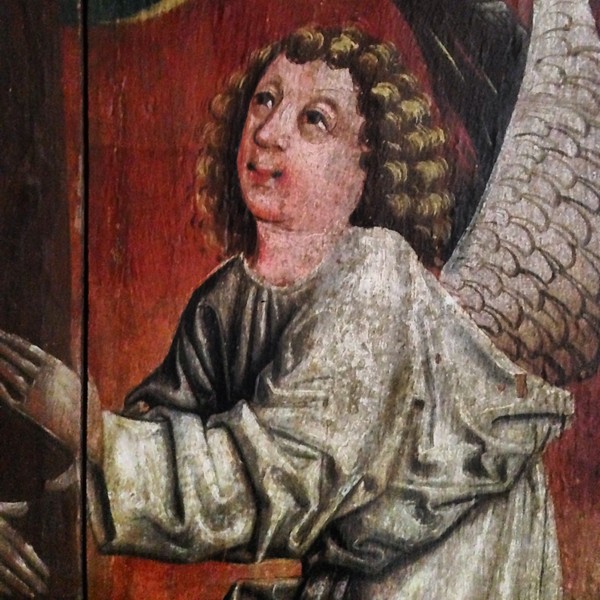 Der Engel. Detail vom Wunderblutschrein von Unbekannter Künstler