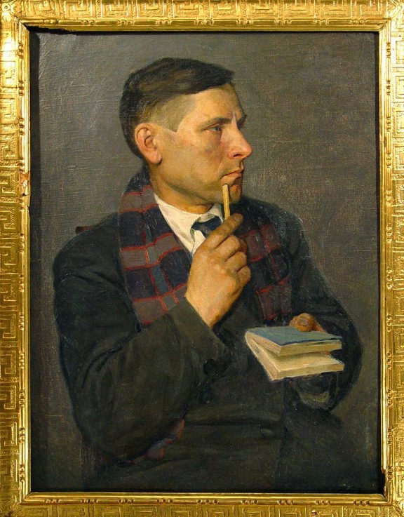 Der Schriftsteller Michail Bulgakow (1891-1940) von Unbekannter Künstler