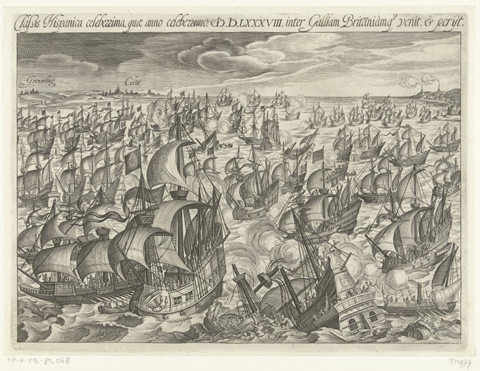 Der Untergang der spanischen Armada 1588 von Unbekannter Künstler
