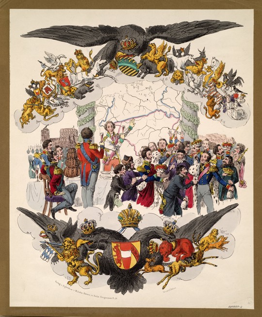 Der Wiener Kongress (Karikatur) von Unbekannter Künstler