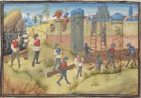 Die Belagerung von Jerusalem 1099. Miniatur aus der "Historia" Wilhelms von Tyrus