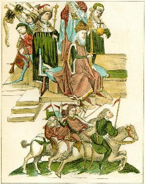 Die Belehnung Friedrichs I. mit der Markgrafschaft Brandenburg (Kopie einer Illustration aus der Ric