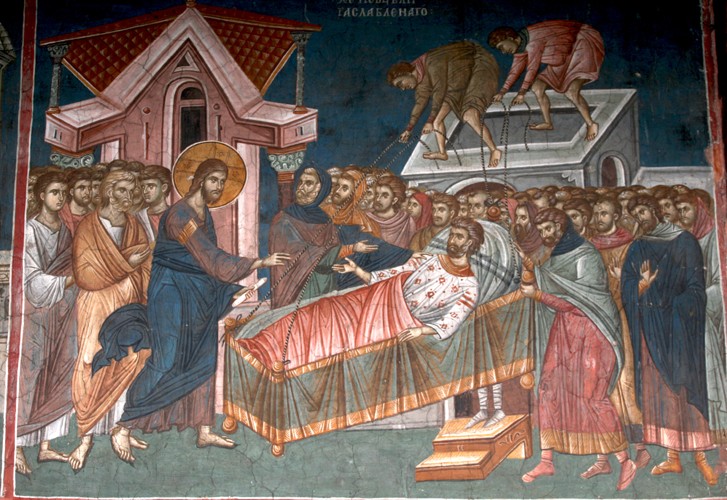 Die Heilung des Gelähmten in Kapernaum von Unbekannter Künstler
