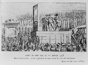 Die Hinrichtung Ludwig des XVI. auf dem Revolutionsplatz am 21. Januar 1793