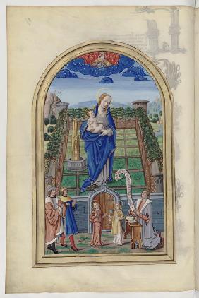 Die Jungfrau Maria. Aus: Chants royaux en l'honneur de la Vierge au Puy d'Amiens