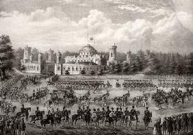 Die Krönungsfeierlichkeiten des Zaren Nikolaus I. (Abfahrt von dem Petrowski Palast) 1826