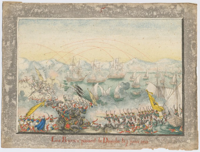 Die russische Armee überquert die Donau 1828 von Unbekannter Künstler
