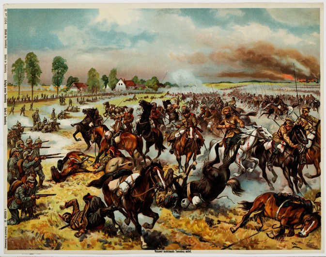 Die Schlacht bei Tannenberg im August 1914 von Unbekannter Künstler