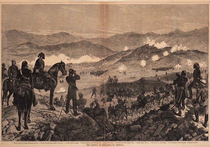 Die Schlacht von Kizil-Tepe am 25. Juni 1877 von Unbekannter Künstler