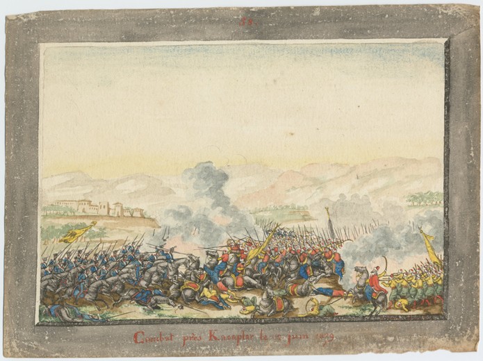 Die Schlacht von Kulewitscha am 11. Juni 1829 von Unbekannter Künstler