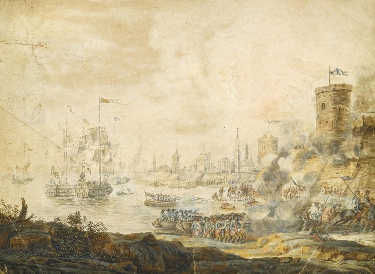 Die Seeschlacht von Cesme am 5. Juli 1770 von Unbekannter Künstler