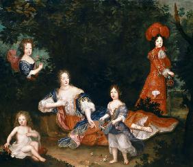 Françoise-Athénaïs de Rochechouart, marquise de Montespan (1640-1707) und ihre Kinder