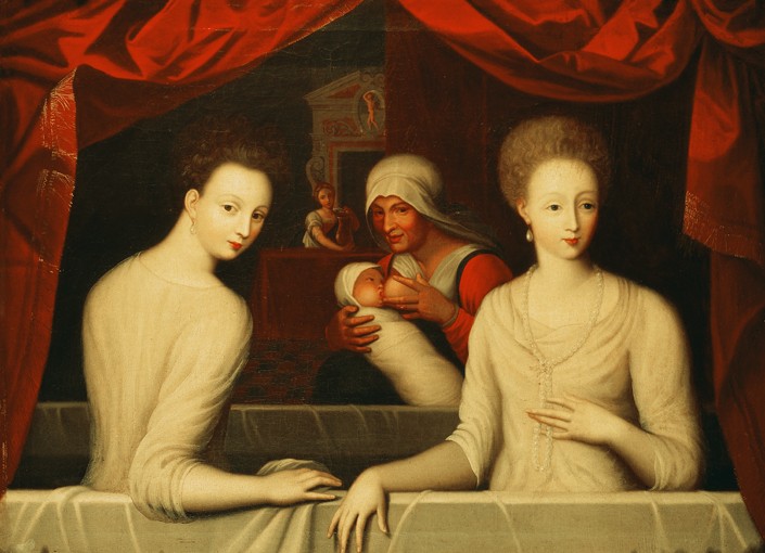 Gabrielle d'Estrées und eine ihrer Schwestern, Herzogin von Villars von Unbekannter Künstler