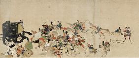 Illustriertes Epos Heiji Bürgerkrieg (Kaiserlicher Besuch bei Rokuhara) Rollbild 3