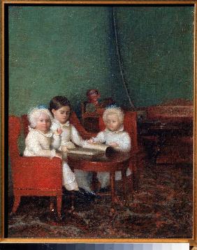 Kinder in einem Interieur 1810