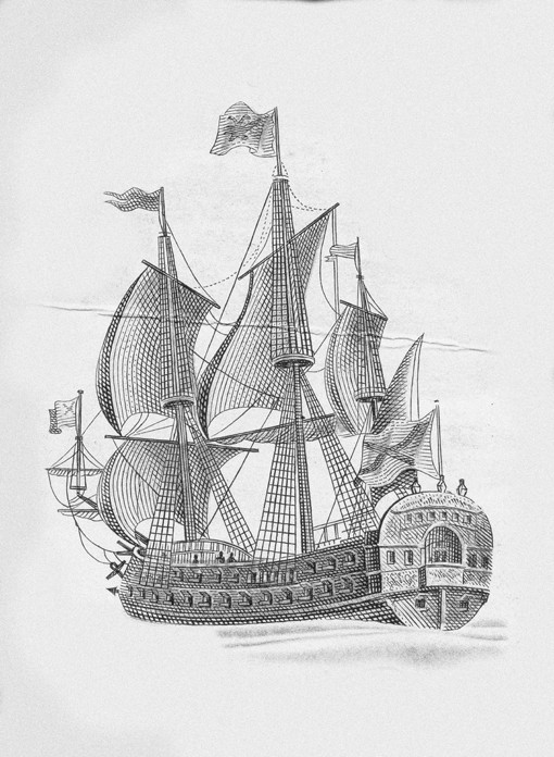 Linienschiff "Poltawa" (1712) von Unbekannter Künstler