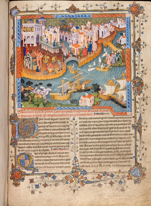 Marco Polo bei seiner Abreise von Venedig im Jahre 1271 (Aus Il Milione von Marco Polo) von Unbekannter Künstler