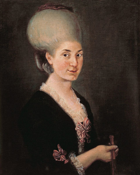 Maria Anna (Nannerl) Mozart (1751-1829), Schwester von Wolfgang Amadeus Mozart von Unbekannter Künstler