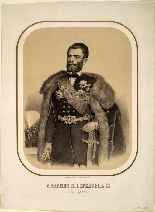 Mihailo Obrenovic III. (1823-1868), Fürst von Serbien von Unbekannter Künstler