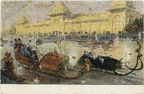 Moskauer Winter 2259. Aus einer Serie der Postkarten "Moskau der Zukunft" von Schokoladenfabrik Eine 1913