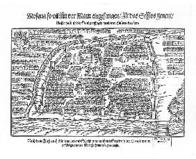 Plan von Moskau (Aus "Moscouiter wunderbare Historien" von Sigmund von Herberstein) 1567