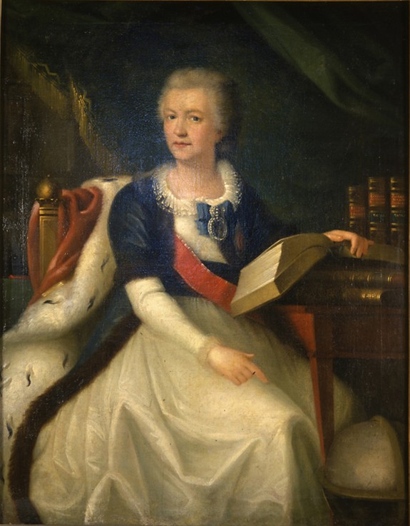 Porträt der Fürstin Jekaterina R. Woronzowa-Daschkowa (1744-1810), erste Präsidentinder russischen A von Unbekannter Künstler