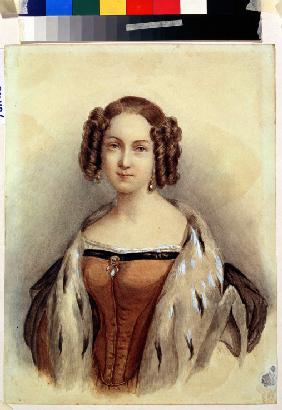 Porträt der Prinzessin Marie von Hessen-Darmstadt (1824-1880), zukünftige Zarin von Russland