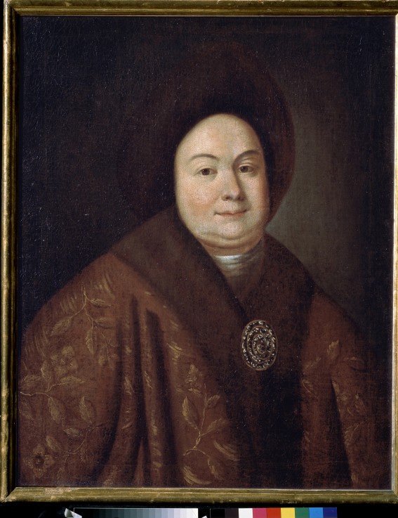 Porträt der Zarin Jewdokija Fjodorowna Lopuchina (1669-1731), Ehefrau des Zaren Peter I. von Russlan von Unbekannter Künstler