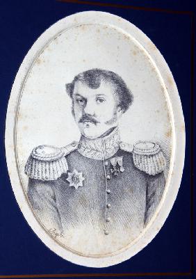 Porträt des Dezembristen Artamon S. Murawjow (1794-1846)