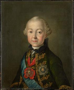 Porträt des Großfürsten Pawel Petrowitsch (1754-1801) 1765