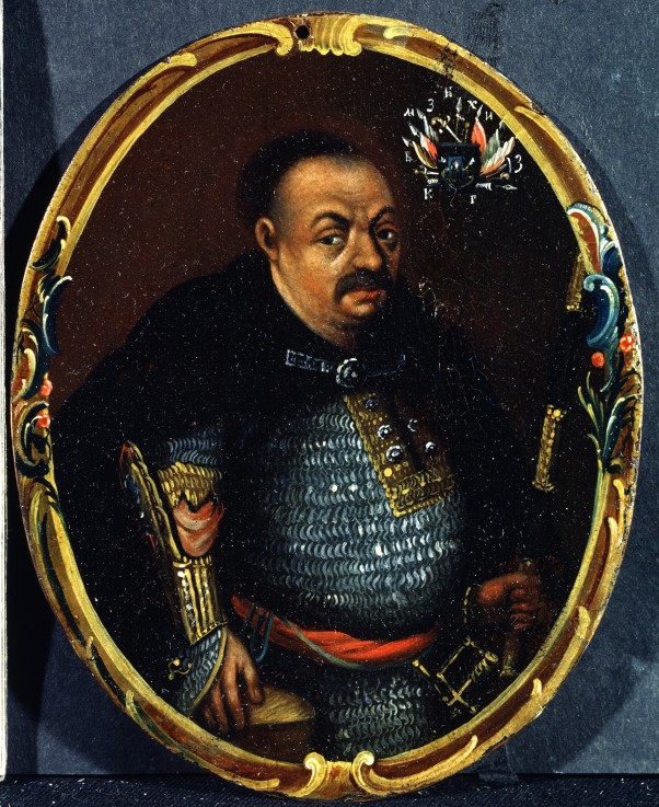 Porträt des Hetmans Bohdan Chmelnyzkyj (1595-1657) von Unbekannter Künstler