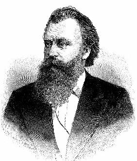 Porträt des Komponisten Johannes Brahms (1833-1897)