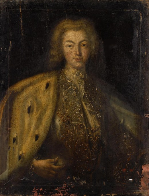 Porträt des Zaren Peter II. (1715-1730) von Unbekannter Künstler