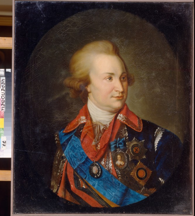 Porträt Fürst von Taurien Feldmarschall Grigori A. Potjomkin (1739-1791) von Unbekannter Künstler