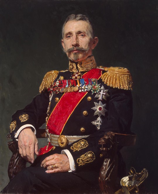 Porträt von Admiral Alexander Iwanowitsch Russin (1861-1956) von Unbekannter Künstler