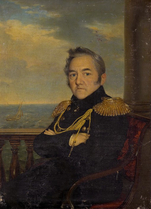 Porträt von Admiral Michail Petrowitsch Lasarew (1788-1851) von Unbekannter Künstler