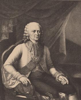 Porträt von Admiral Wassili Alexejewitsch Mjatlew (1694-1761) (Nach Józef Oleszkiewicz)