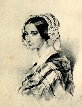 Porträt von Alexandra Smirnowa-Rosset (1809-1882). Nach einer Zeichnung von P. Sokolow