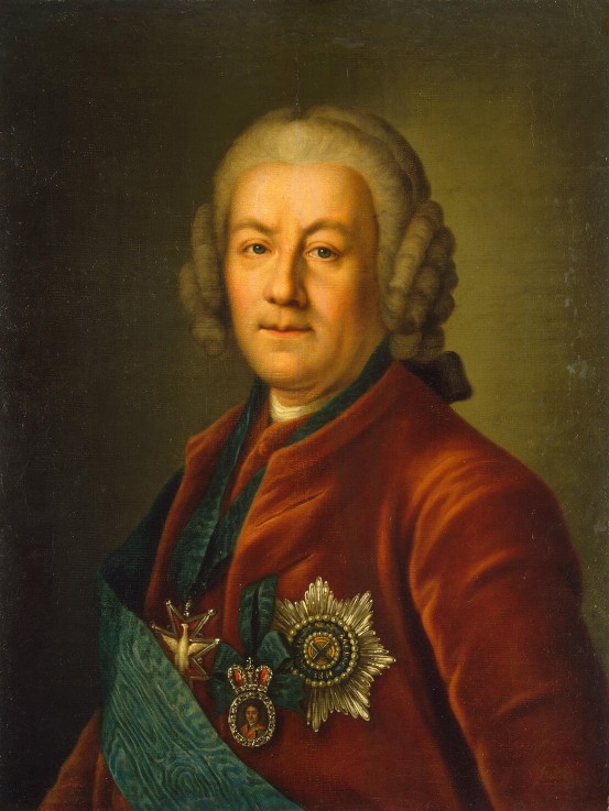 Porträt von Alexei Petrowitsch Graf Bestuschew-Rjumin (1693-1766) von Unbekannter Künstler