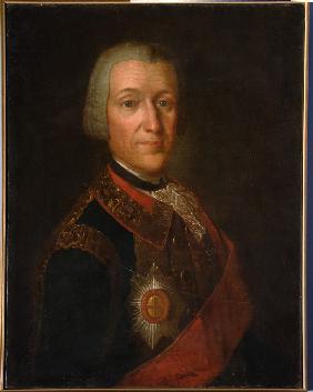 Porträt von Fürst Fjodor Iwanowitsch Golizyn (1700-1759)