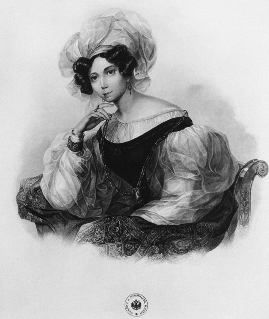 Porträt von Fürstin Sinaida Wolkonskaja (1792-1862) von Unbekannter Künstler