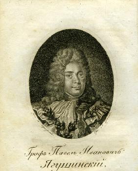 Porträt von Graf Pawel Iwanowitsch Jaguschinski (1683–1736)
