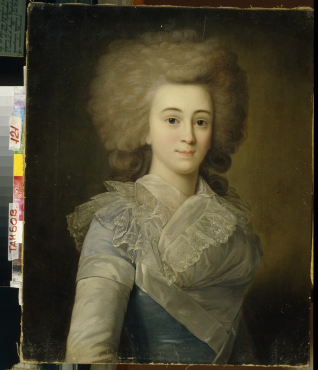 Porträt von Jelisaweta Alexandrowna Stroganowa (1745-1831) von Unbekannter Künstler