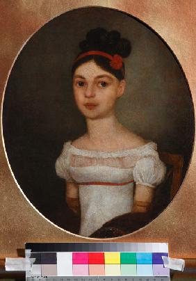 Porträt von Jelisaweta Fjodorowna Oserowa, geb. Sagrjaschskaja (1800-1885)
