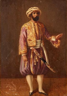 Porträt von König Karl XV. von Schweden in türkischer Tracht